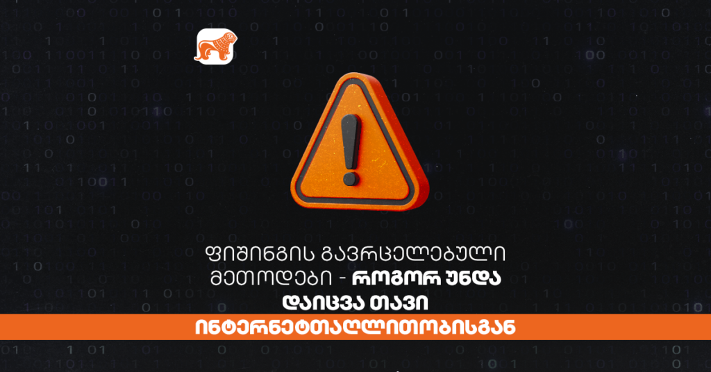 ფიშინგის გავრცელებული მეთოდები — როგორ უნდა დაიცვა თავი ინტერნეტთაღლითობისგან